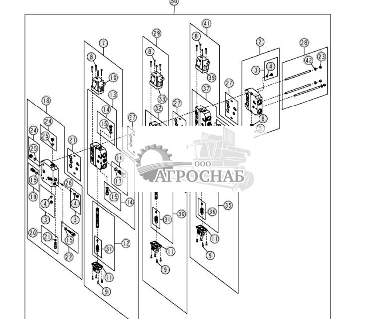 Компоненты встроенного гидрораспределителя управления уклоном (трехфункциональный) - ST26467 346.jpg
